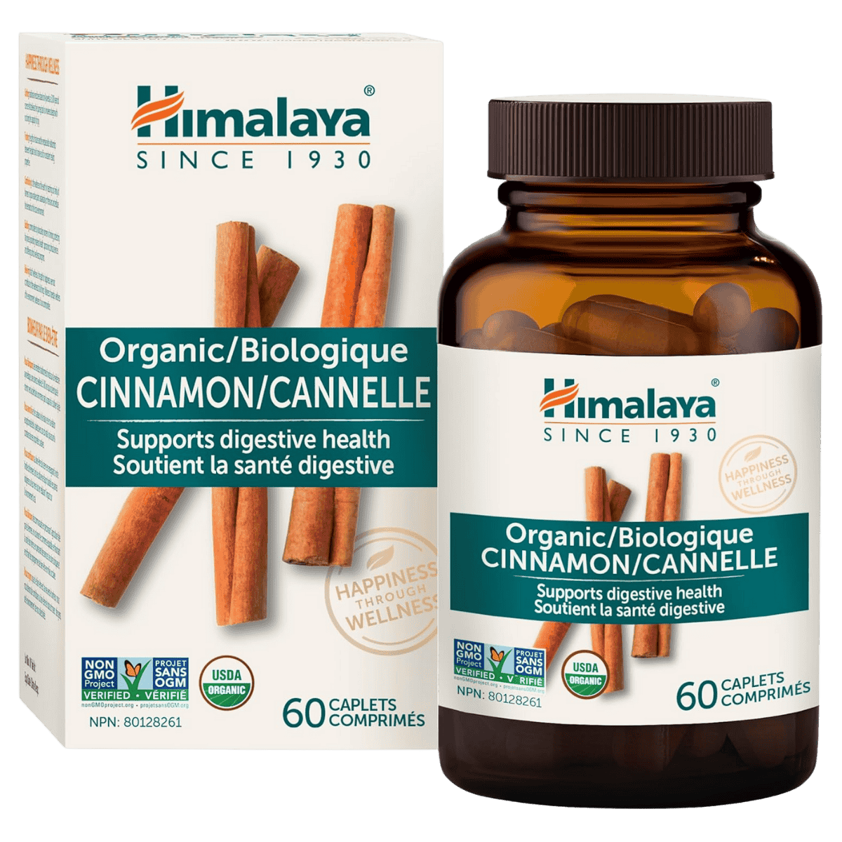 Himalaya Herbs Organic Cinnamon 60 Caplets