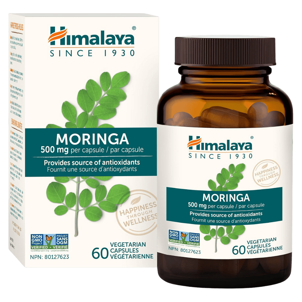 Himalaya Herbs Organic Moringa 60 Vegetarian Capsules